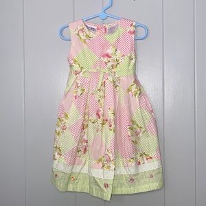 Blueberi Boulevard Toddler Girl Sleeveless Floral Patchwork Summer Dress Size 4t